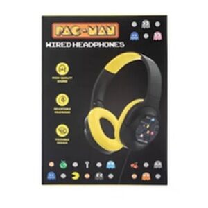 Pac-Man Wired Over-Ear Headphones - Black and Yellow